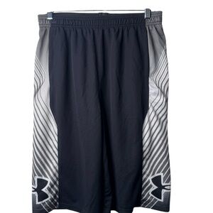 Youth Under Armour Black and Gray Athletic Shorts